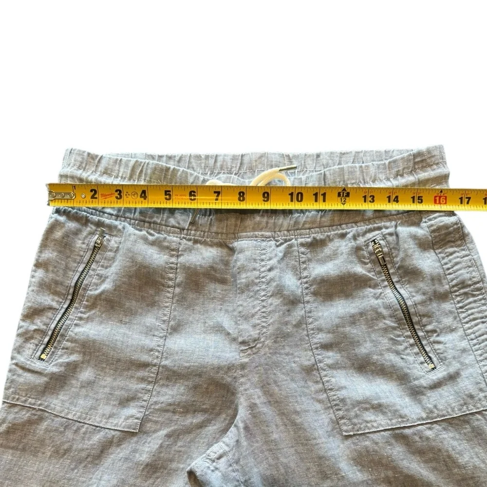 Athleta Cabo Tide Linen Jogger Pants Women’s Size 8 Blue - Picture 6 of 10